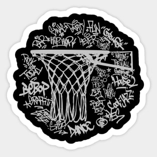 Basketball Retro Hoop Graffiti Backboard Hip Hop Sticker